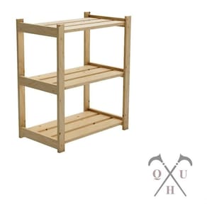Expositor De Roupas Madeira Pinus Moderna
