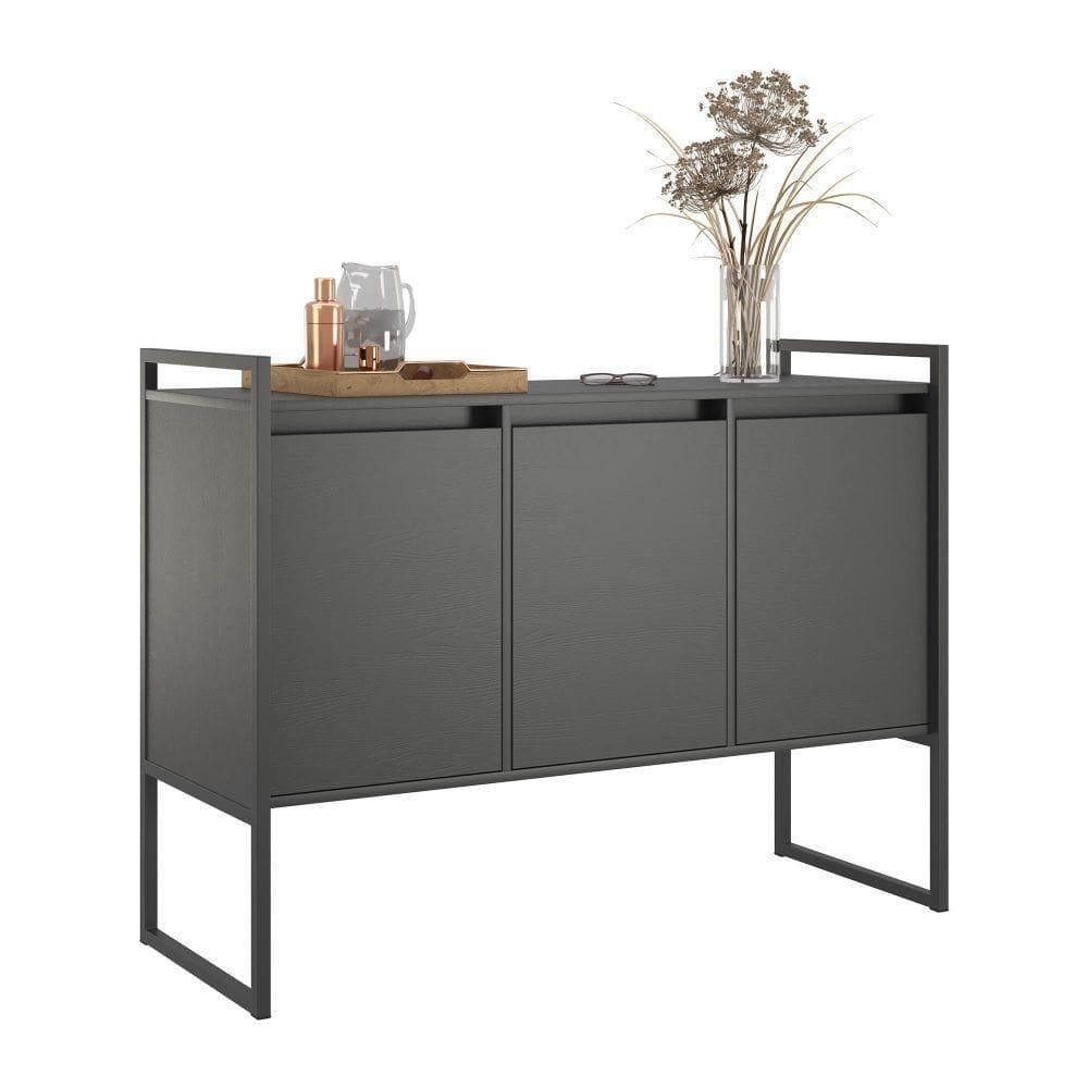 Buffet 3 Portas Rouxe Preto Onix