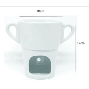 Caneca Fondue Para Chocolate 250 Ml Kit 4 Peças