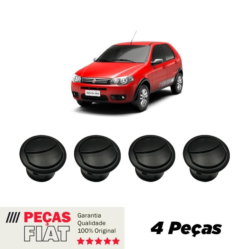 Kit 4 difusor ar central lateral palio economy fire way fiat