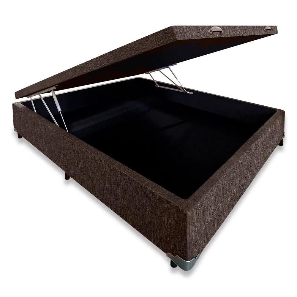 Cama Box Baú Linho Tabaco Canvas - 128x188