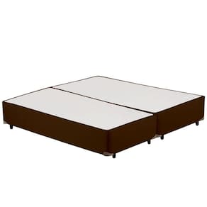 Cama Box Bipartido CASAL Corano Marrom Universal - 138x188