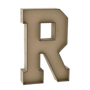 Letra caixa grande r mdf 60cm de altura decoração