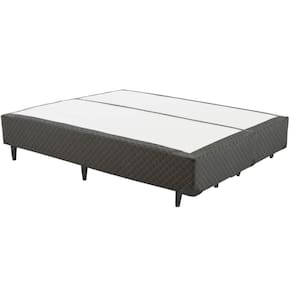 Cama Box QUEEN Bipartido Universal Cinza - Rajado158x198