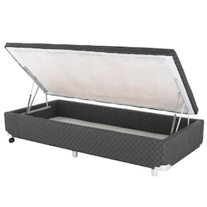 Cama Box Baú Lateral cinza 88 x 188