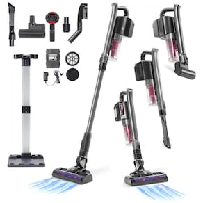 Aspirador de Pó sem Fio com Acessórios Ideal para Pets, 110v, IRIS USA, INC. 596123, Cinza
