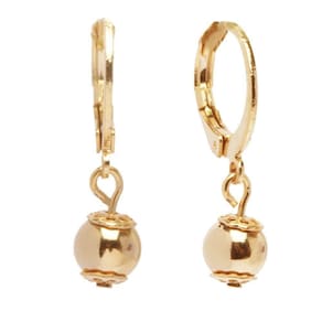 Brinco De Argolinha Filha Mãe De Menina Folheado A Ouro 18K