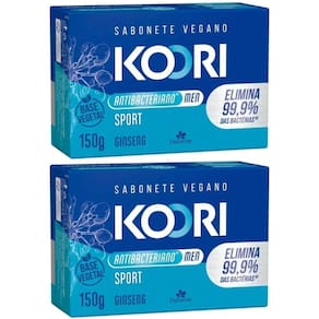 2UN Sabonete Vegetal Koori Antibac Sport Barra 150g Davene