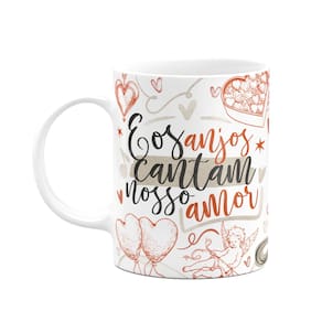 Caneca Namorados Cupid Love - E os anjos cantam nosso amor