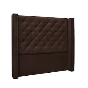 Cabeceira Cama Box Solteiro 90cm e Recamier Vicenza Suede Café S04 - D`Rossi