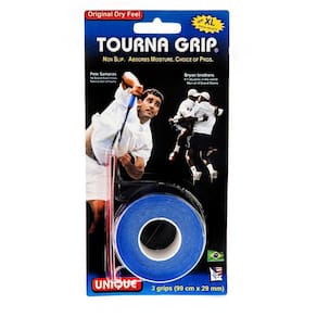 Overgrip unique tourna grip dry azul pack com 3 un.