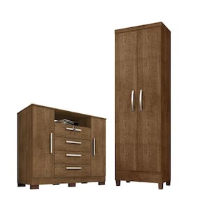 Kit Cômoda Madri 2 Portas 4 Gavetas Com Multiuso Egito 2 Portas Malbec Incorplac