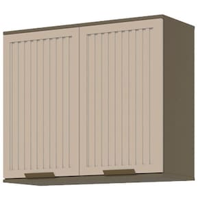 Armário Aéreo 2 Portas Ripado 80 cm Connect Duna Cristal - Henn