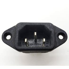 Tomada conector tripolar para panela de arroz elétrica univ.