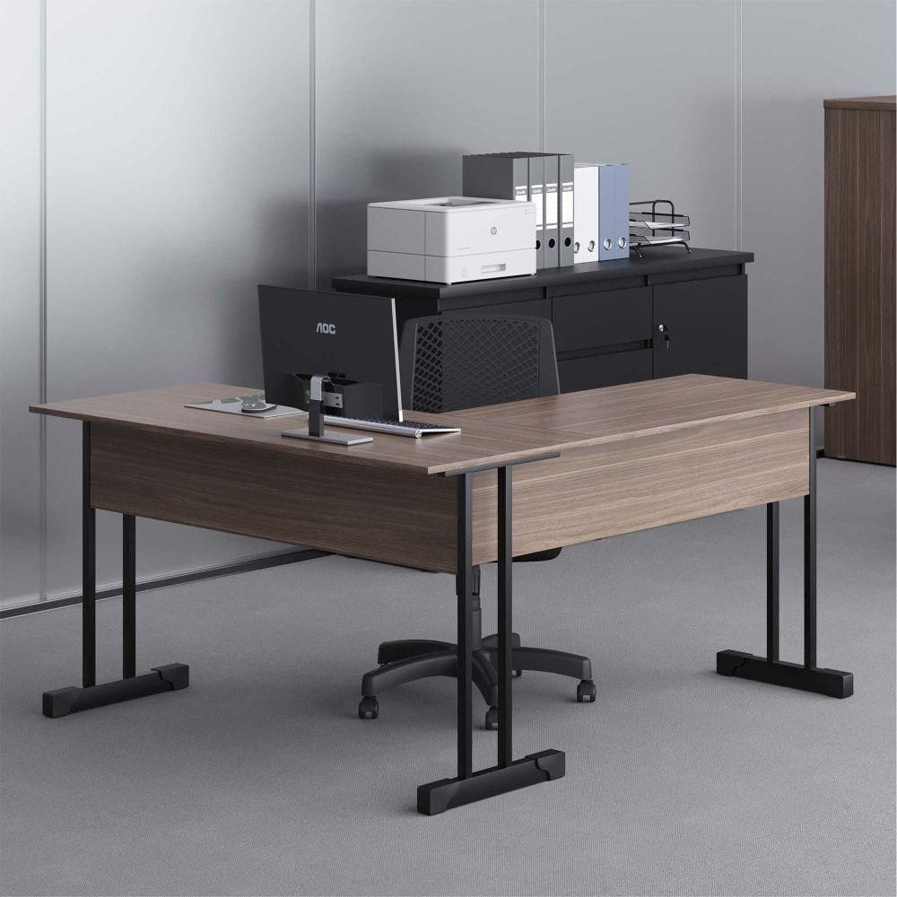 Mesa Em L Com 2 Gavetas Rael Afarra