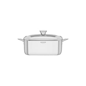 Caçarola Tramontina Grano Quadrada Aço Inox Suporte Para Tampa Corpo Triplo 7,3 L Tramontina