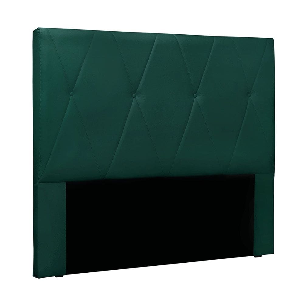 Cabeceira Cama Box Queen 160 cm Aquilla Veludo Verde S04 - D`Rossi