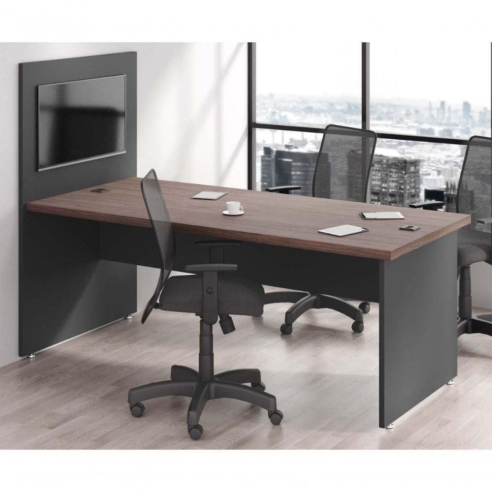 Mesa Com Painel Bot Freijo Preto