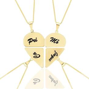 Colar Best Friends Amizade Personalizado Folheado Ouro 18K