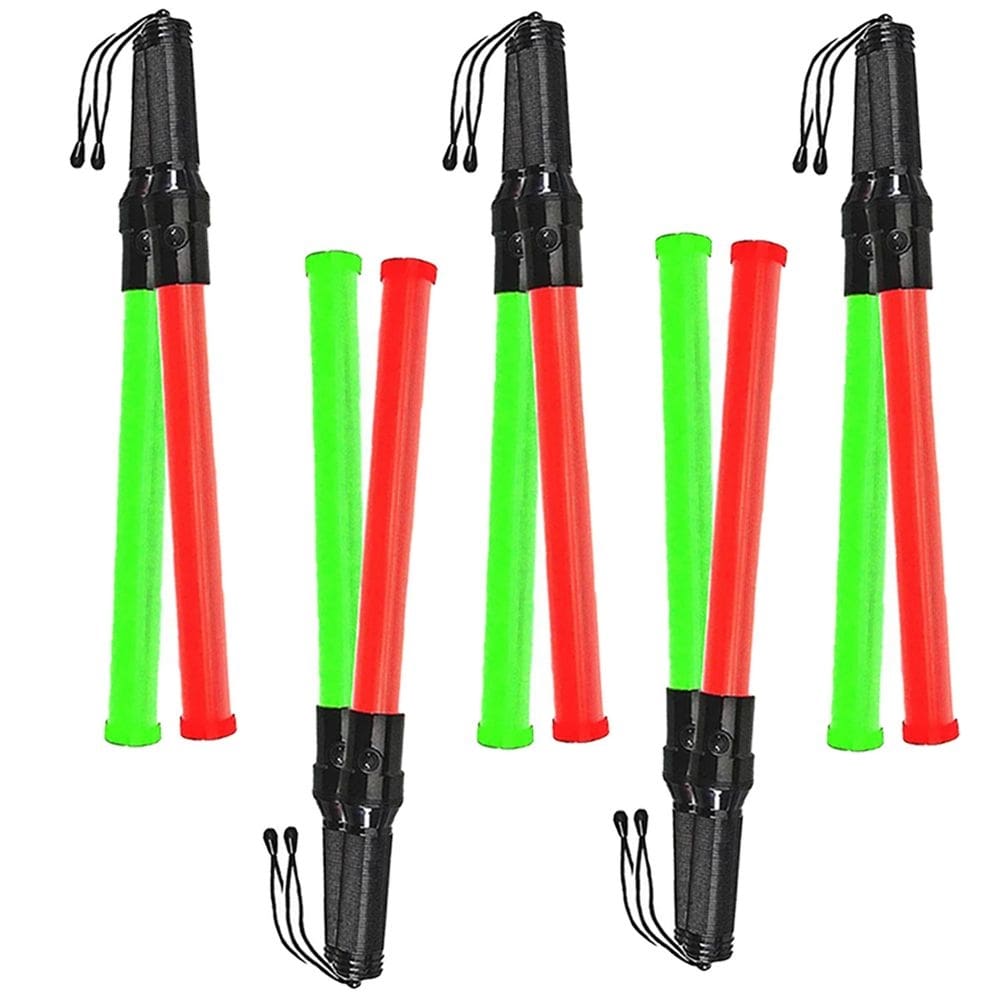 Bastao Sinalizador 2 Cores Led Kit 5 Unidades Segurança Fiscalizaçao Transito Obra Emergencia