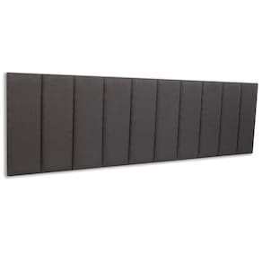 Cabeceira King Estofada Kit 10 Placas Reta - Linho Cinza Escuro