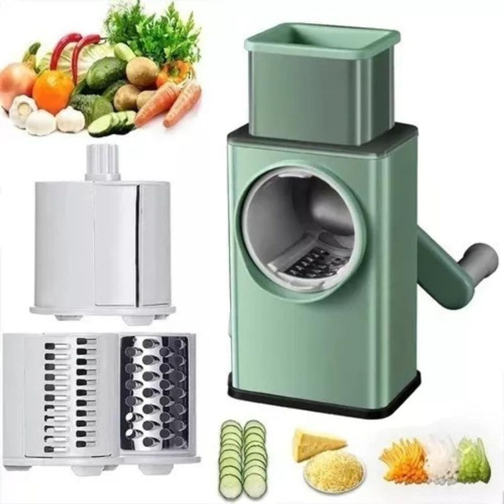 Ralador De Queijo E Fatiador Leguminosas 3 Lâminas Aço Inox