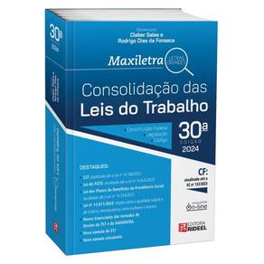 Consolidação das Leis do Trabalho - Maxiletra - CLT 2024 Rideel