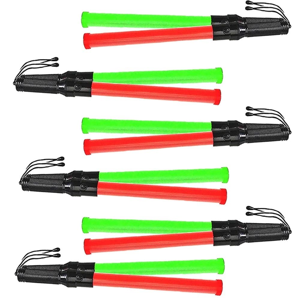 Bastao Sinalizador 2 Cores Led Kit 6 Unidades Fluorescente Emergencia Sinalizaçao Fiscalizaçao