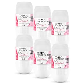 6UN  Desodorante Antiperspirante Roll On Natural 50ml Davene