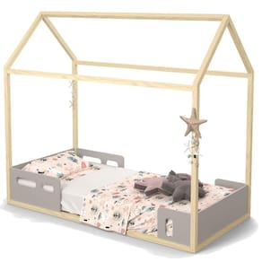 Cama Montessoriana Liv Cinza Natural - Matic
