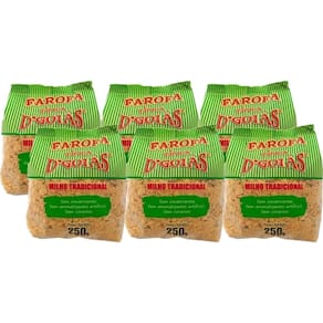 Kit 6Pct Farofa De Milho Tipica Tradicional D`Goiais 250G