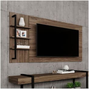 Painel Amazonas para Tv Até 50" Com Prateleiras Madeirado