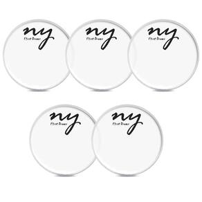 Kit 5 Peles Clear Transparentes para Bateria 22" New York