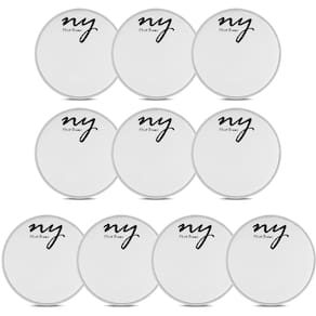 Kit 20 Peles Porosas para Bateria 22" Branca New York