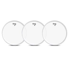 Kit 3 Peles Leitosas Translucidas para Bateria 13" New York