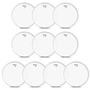 Kit 10 Peles Leitosas Translucidas para Bateria 14" New York