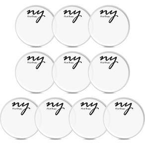 Kit 10 Peles Leitosas Translucidas para Bateria 22" New York