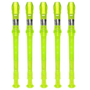 Kit 5 Flautas Doce Germânica Verde Translucida FL 20G G NY