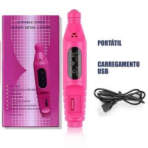 Lixadeira lixa unha gel elétrica manicure pedicure portátil