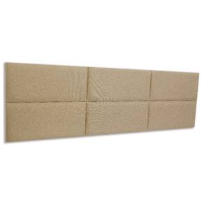 Cabeceira King Estofada Kit 6 Placas Retangular - Linho Bege