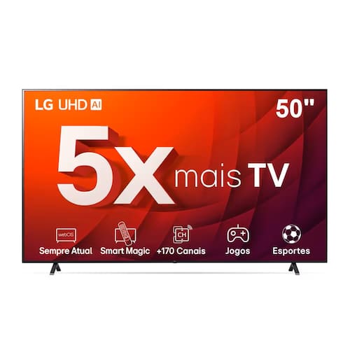 REEMBALADO: Smart TV 50 Polegadas 4K LG UHD 50UR8750 Wi-Fi Bluetooth HDMI