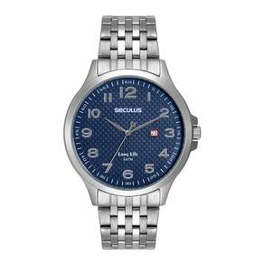 Relógio Seculus Masculino Ref: 44215G0Svna1 Social Prateado