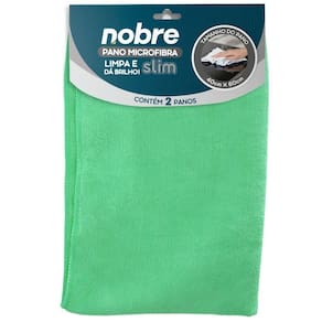 Pano De Microfibra 40X60Cm Pacote 2 Unid. Verde Slim - Nobre