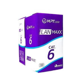 Cabo de rede lan utp 4p cat6 100% cobre 305 mts mpt cinza