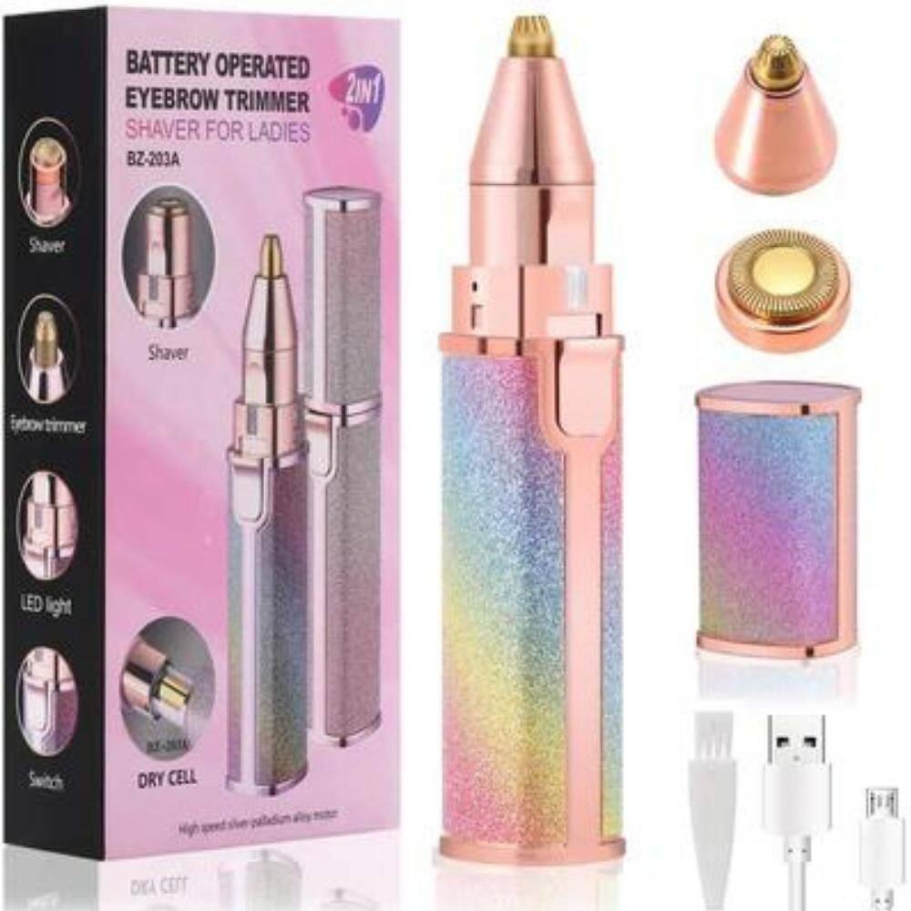 2 em 1 recarregável sobrancelha mini usb feminino depilador