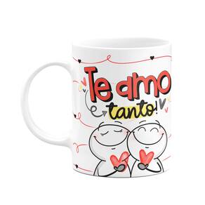 Caneca funny Namorados - Te amo tanto! Branca - 325ml