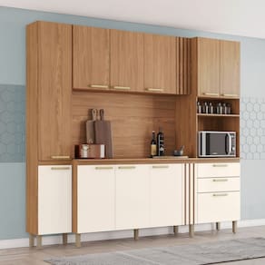 Kit Cozinha Compacta Nature/OffWhite B126 - Briz