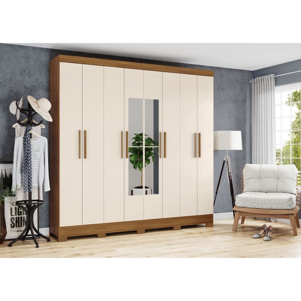 G. Roupa 8 Pts. C/ Espelho Nature/OffWhite B51 - Briz