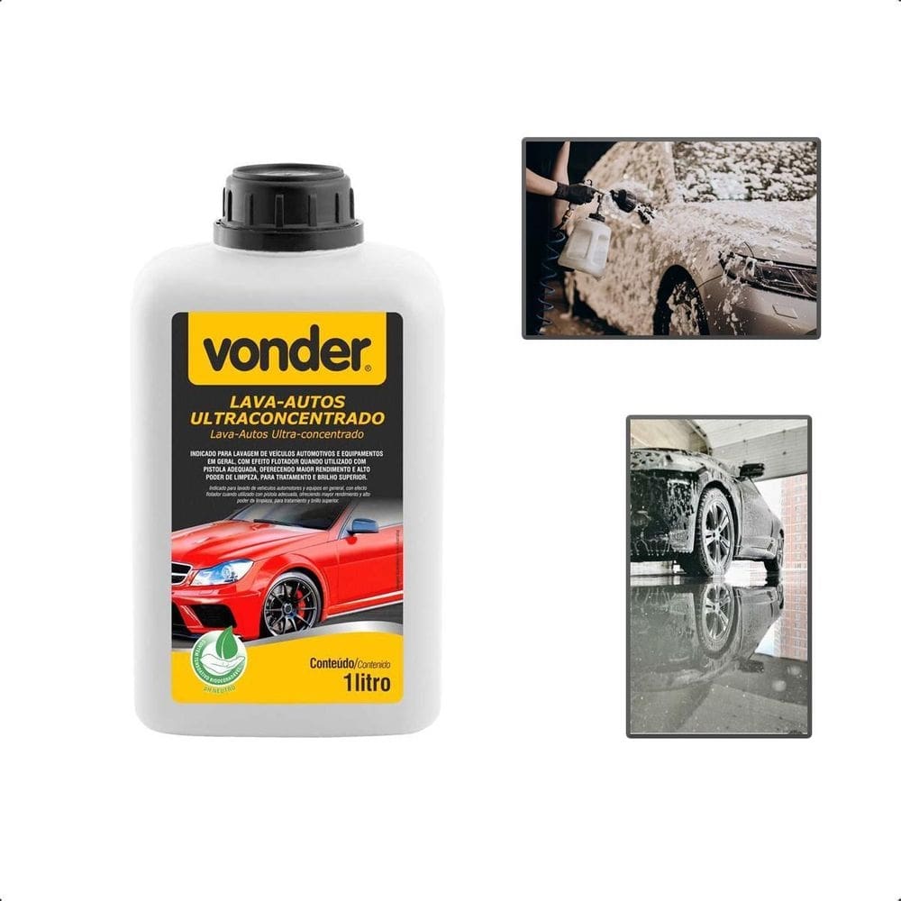 Lava Autos Shampoo Ultra Concentrado 1L Carro Moto Caminhão