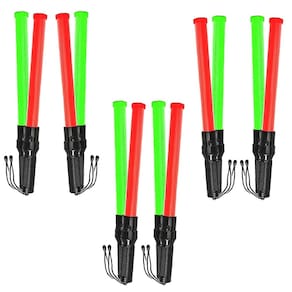 Bastao Sinalizador Led 2 Cores Kit 6 Unidades Segurança Fiscalizaçao Lanterna Fluorescente